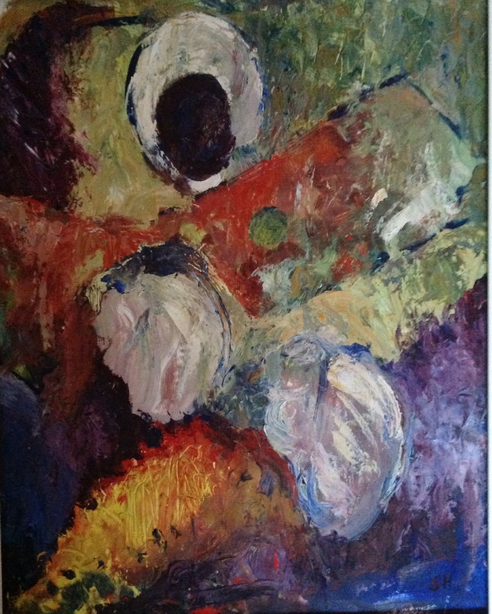 Organic Still Life Oil Painting By Sandra Haney, 22 X 28", Transformation, Original Artwork