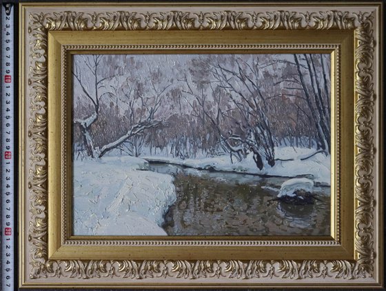 February in Kuzminki. The Churilikha River