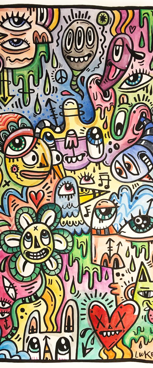 Untitled Colour Doodle 4. FREE U.K Shipping by Luke Crump