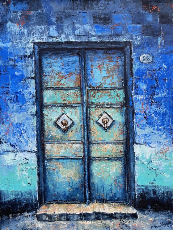 Blue House  60x80cm