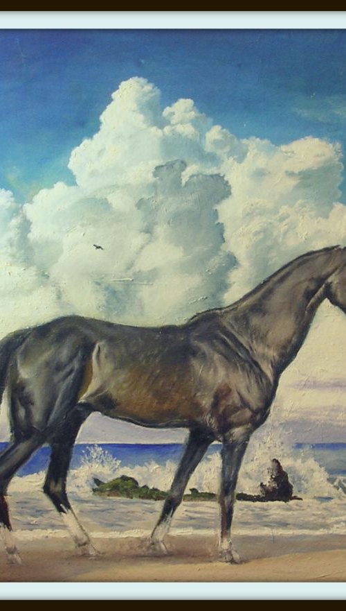 Horse on Beach by Arion Majid Kediry