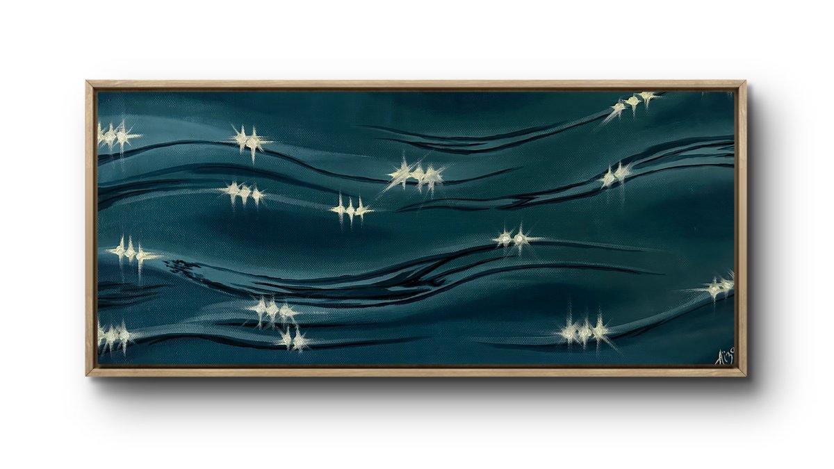 Glow On The Water By Aisylu Burangulova, 24 X 11, Artwork For Sale On Artfinder