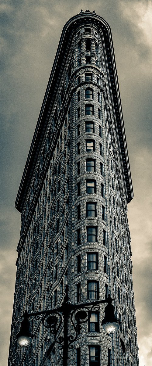 Flatiron Building Lights - New York (Vintage Print ) by Stephen Hodgetts Photography