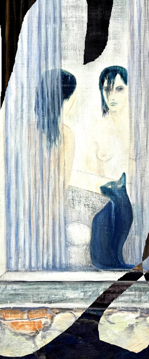 Series "Blue Lady, Black Cat" #3 by Volker Mayr