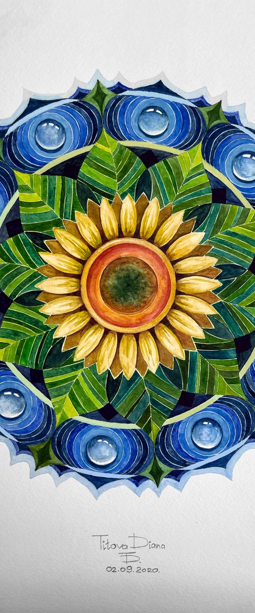 Sunflower Mandala by Diana Titova