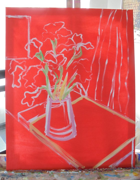 Interior with flower vase SOLD