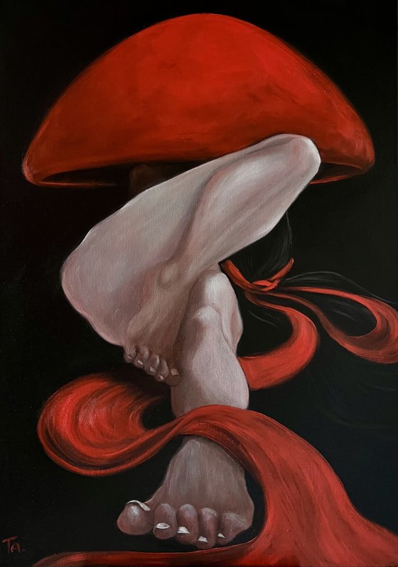 Lady in a red hat