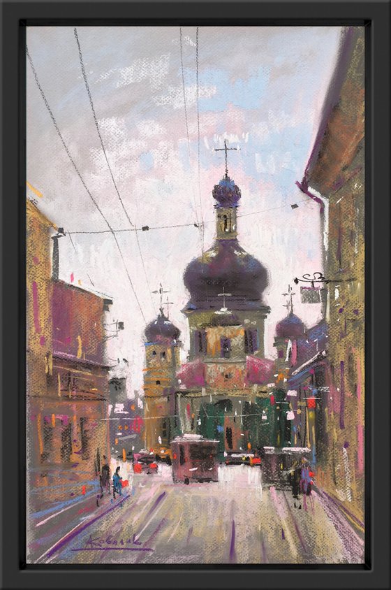 City landscape in old city Chernivtsi