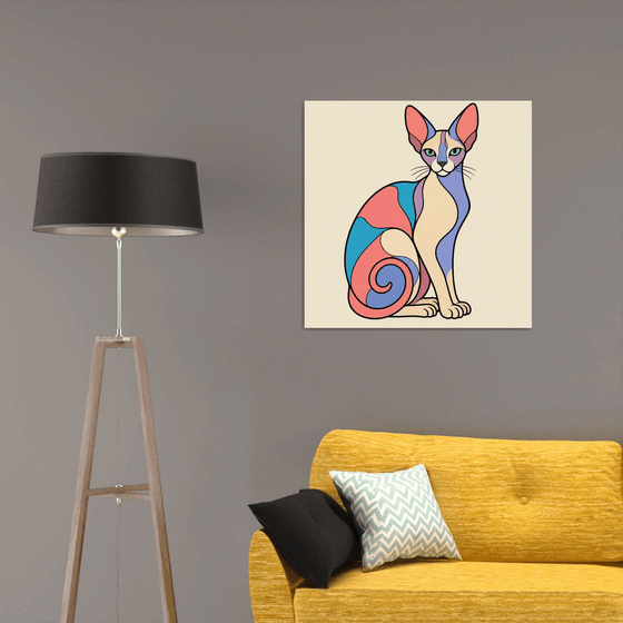 Colorful Sphynx Cat #12