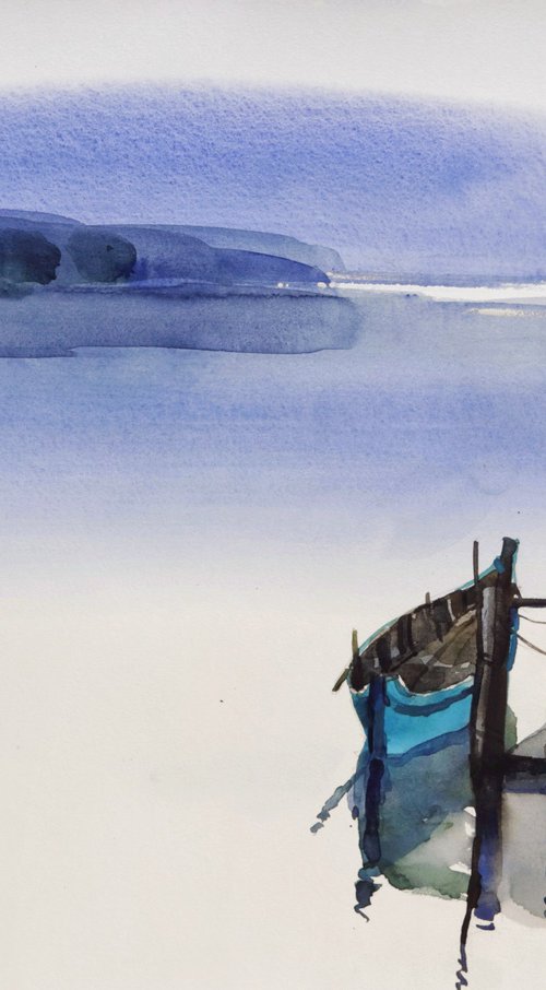 Peaceful pier to backwater by Prashant Prabhu