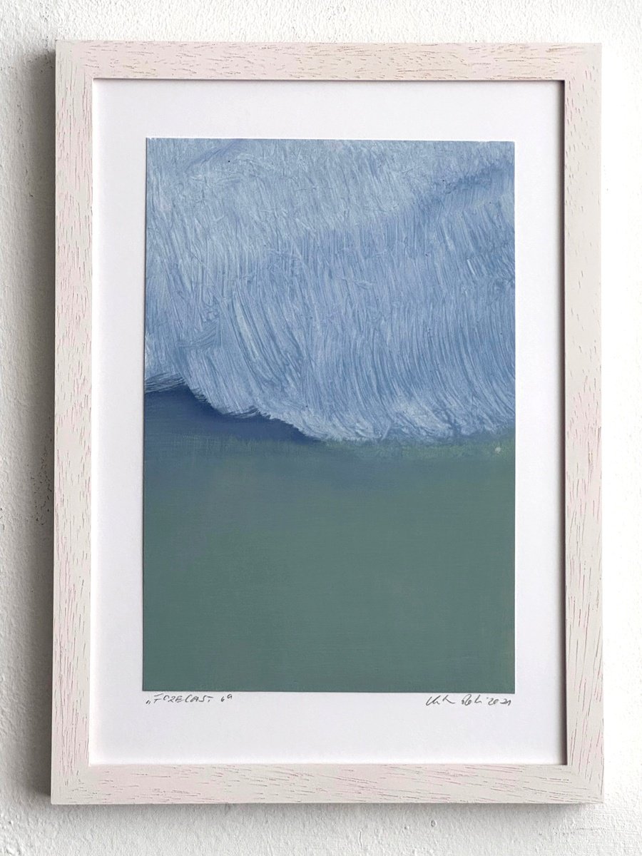 Organic Landscape Oil Painting By Katrin Roth, 8 X 12", Forecast 6, Original Artwork