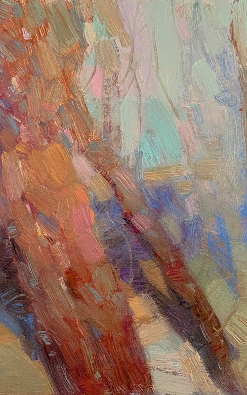 Spring Trees, Original oil painting, Handmade artwork, One of a kind by Vahe Yeremyan