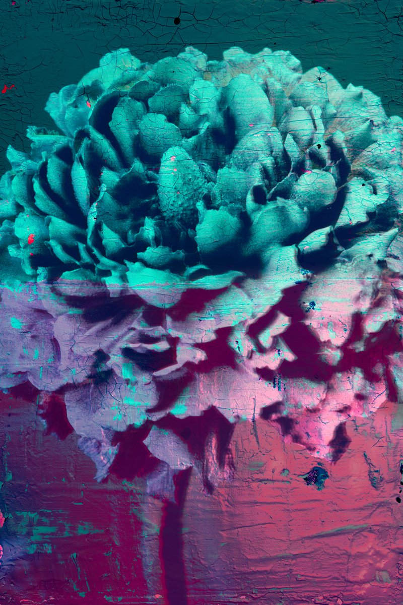 Botanical Painting By Teis Albers, 31 X 47", Bohemian, Original Artwork