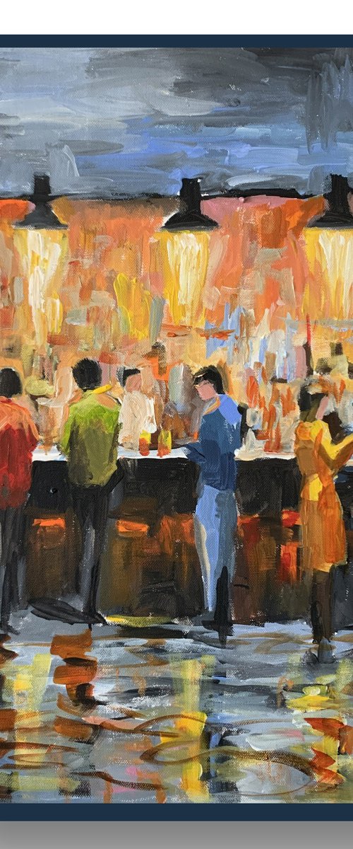 Busy Evening at the Bar. by Vita Schagen