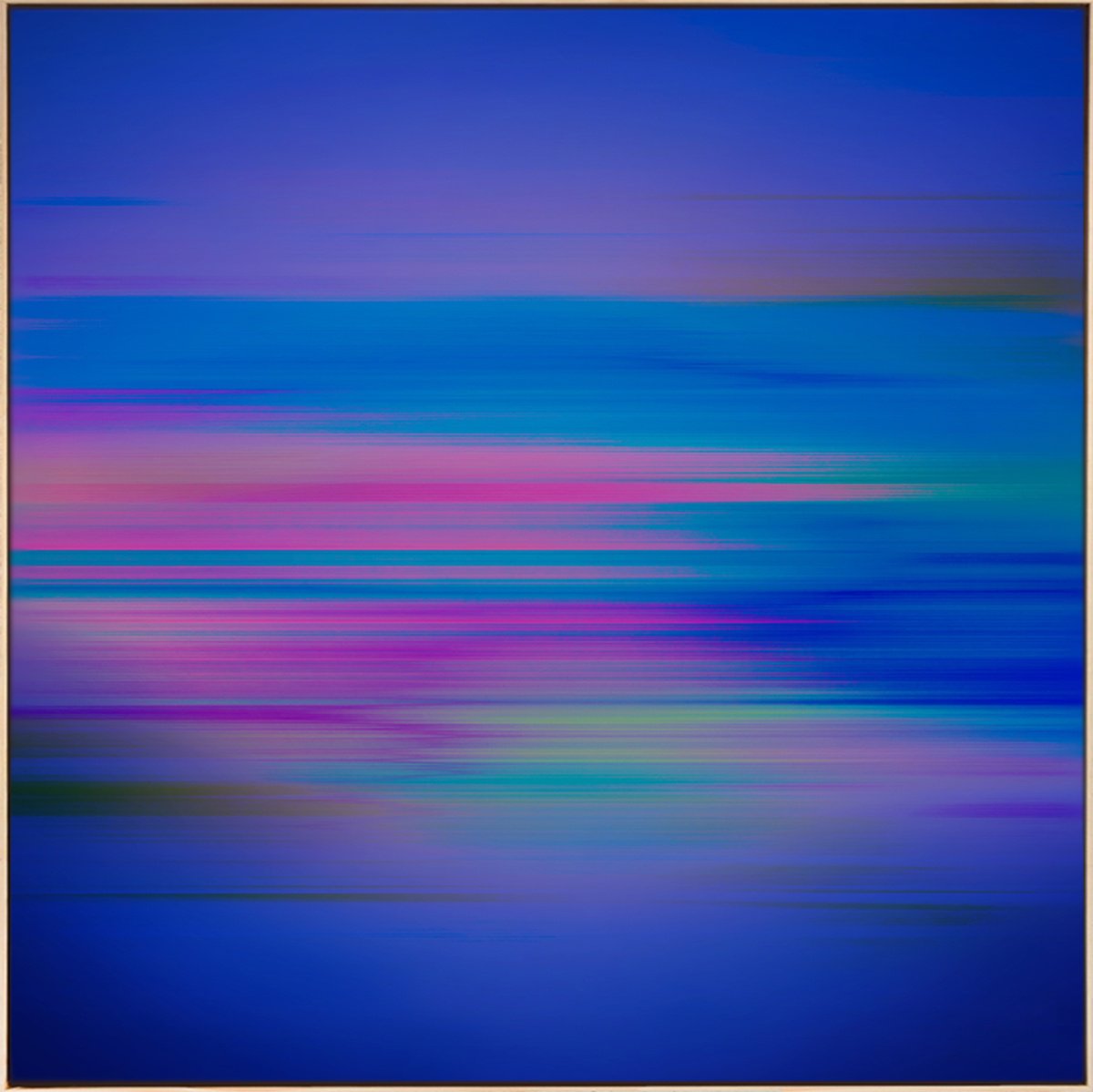 Organic Landscape Acrylic Painting By Jonas Peres, 47 X 47, Dusk Sea, Study 2, Original Artwork