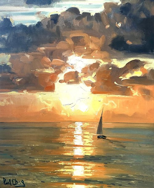 Ocean Sunset No.21 by Paul Cheng