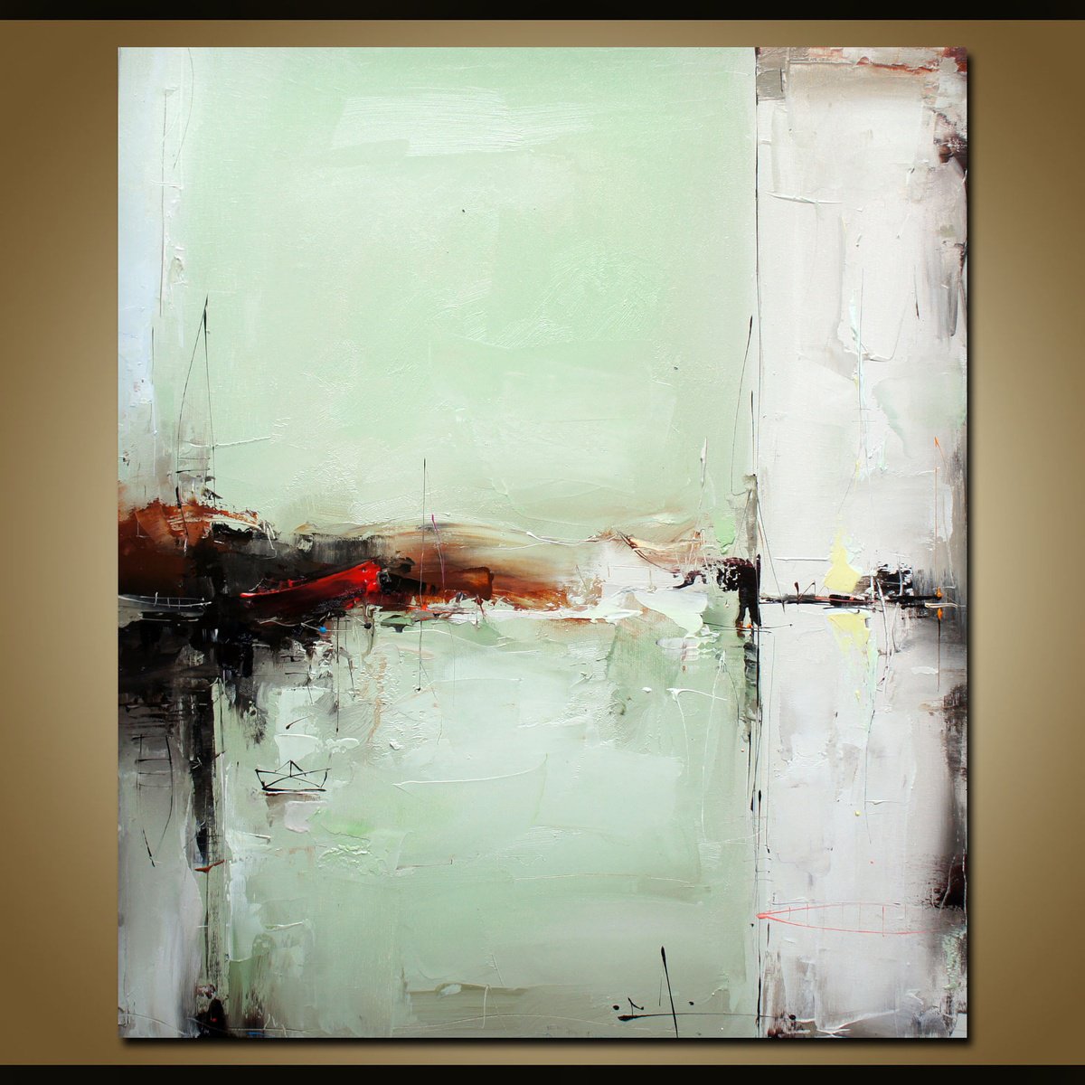 Abstract Oil Painting By Stanislav Lazarov, 24 X 28", Beyond The Visible, Original Artwork