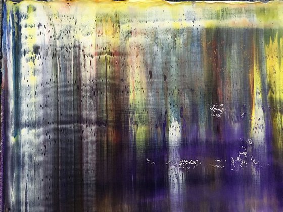 "Purple Rain" - FREE USA SHIPPING - Original PMS Abstract Oil Painting On Canvas - 16" x 20"