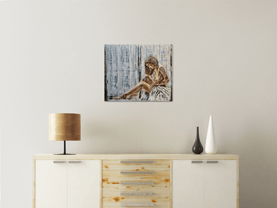 Sunshine - Ready to Hang Modern Nude art