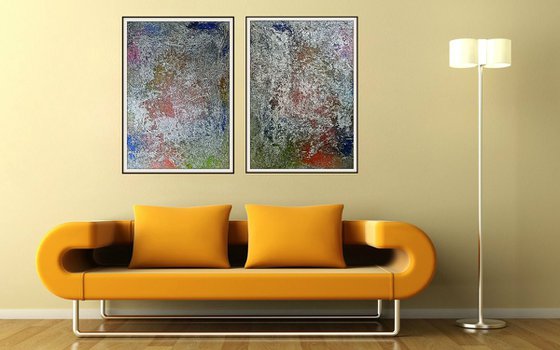 I and I (n.402) - 140 x 100 x 2,50 cm - diptych