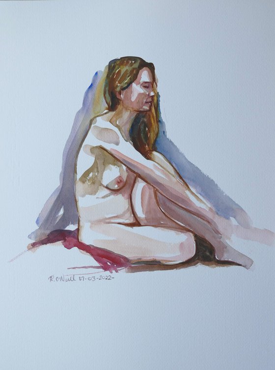 Seated female nude