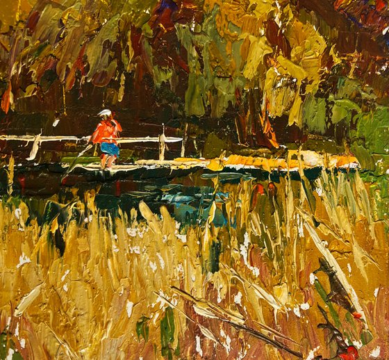 Field and a river nearby