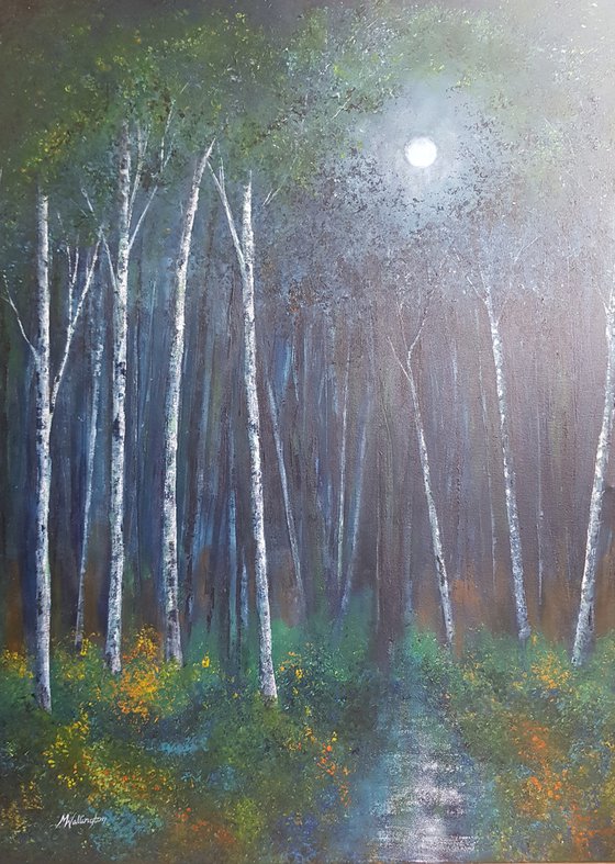 Hidden Depths (Large trees painting)