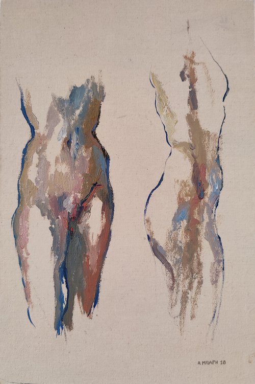 Two female figures by Alexandra Bari