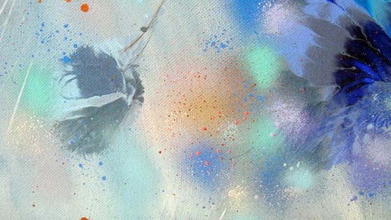 Abstract Floral Blues