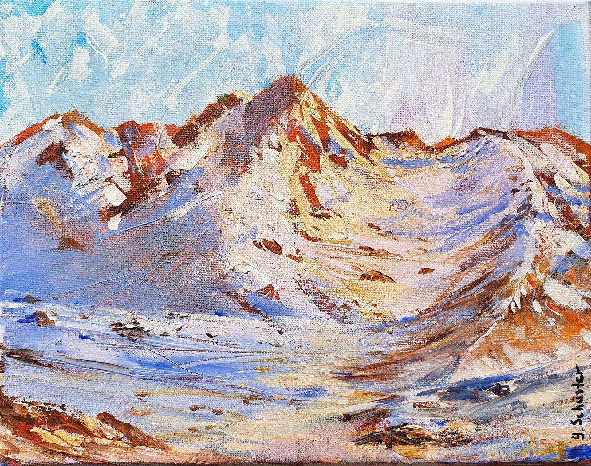 Abstract Acrylic Painting By Yulia Schuster, 12 X 9", Dreamland, Original Artwork