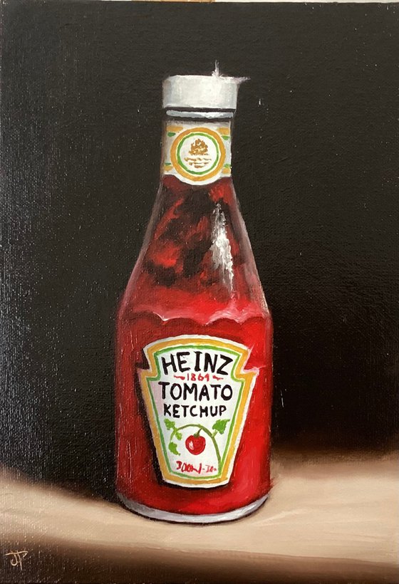 Tomato ketchup still life
