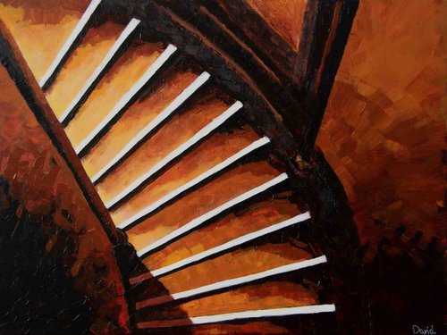 Light on stairs II by David Foster