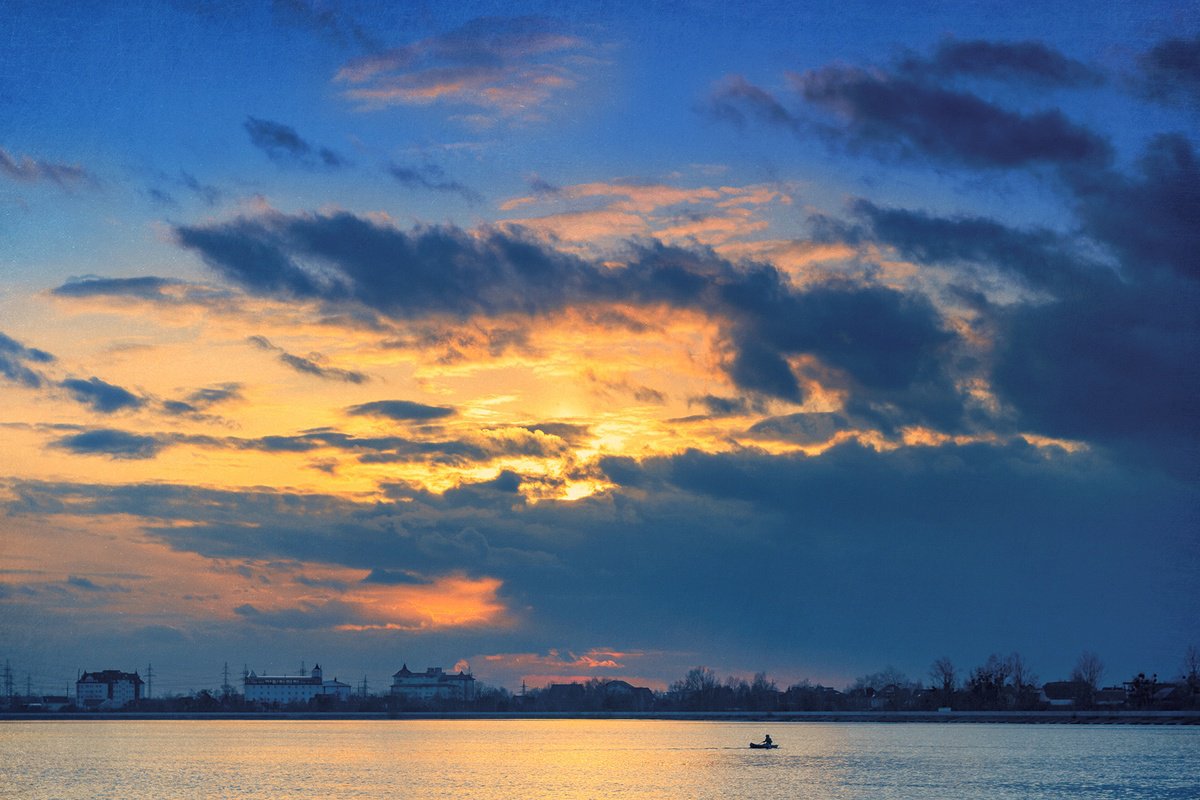 Photorealistic Landscape Photograph By Valerix, 30 X 20", Scenic Sunset., Original Artwork