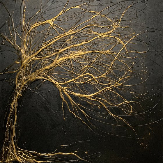 Back Gold Tree Diptych