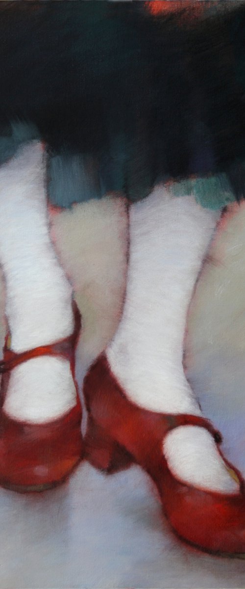 Passacaille red shoes by Nicholas Robertson