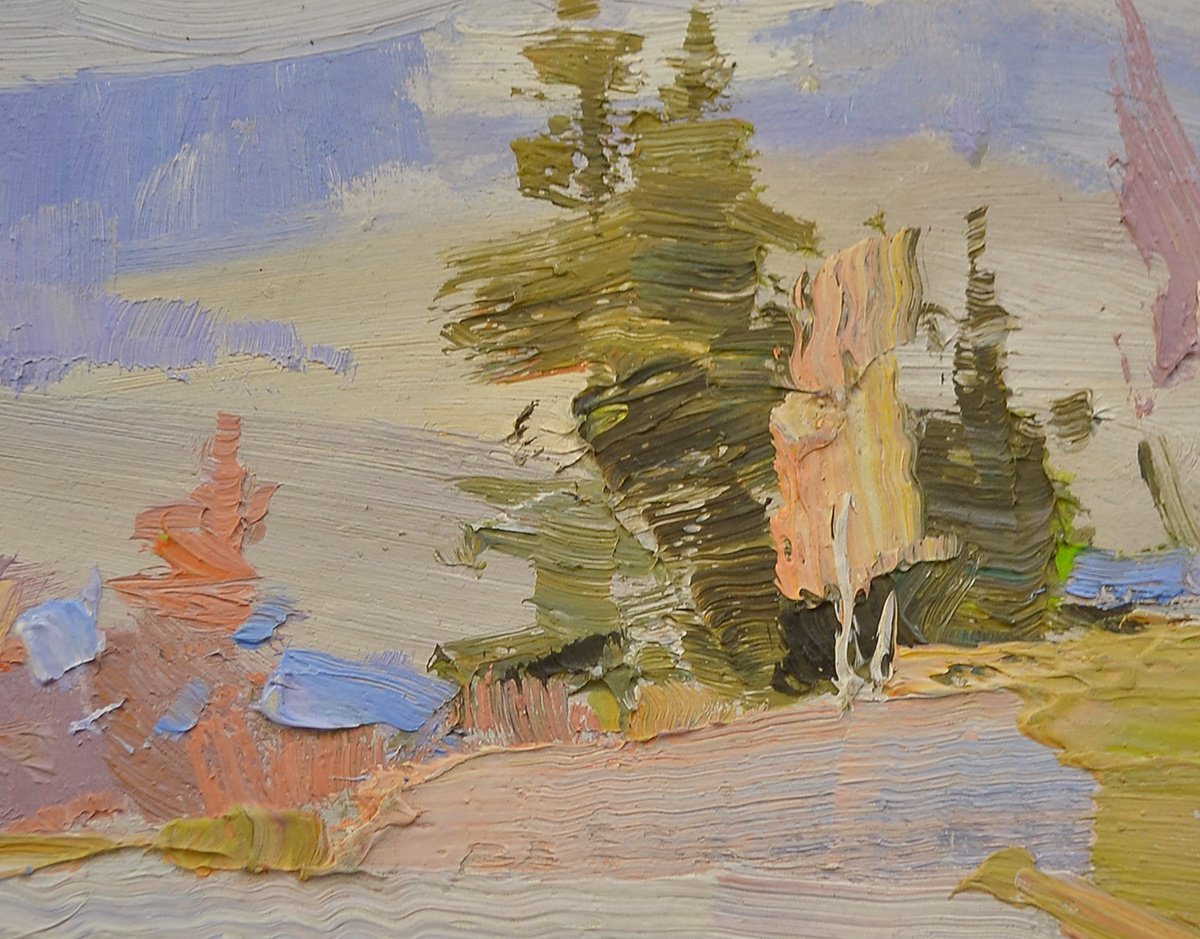 Impressionistic Landscape Oil Painting By Alexander Shandor, 10 X 8, Etude 72, Original Artwork