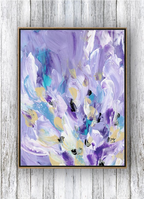 Tranquility Blooms 21 - Floral Painting by Kathy Morton Stanion