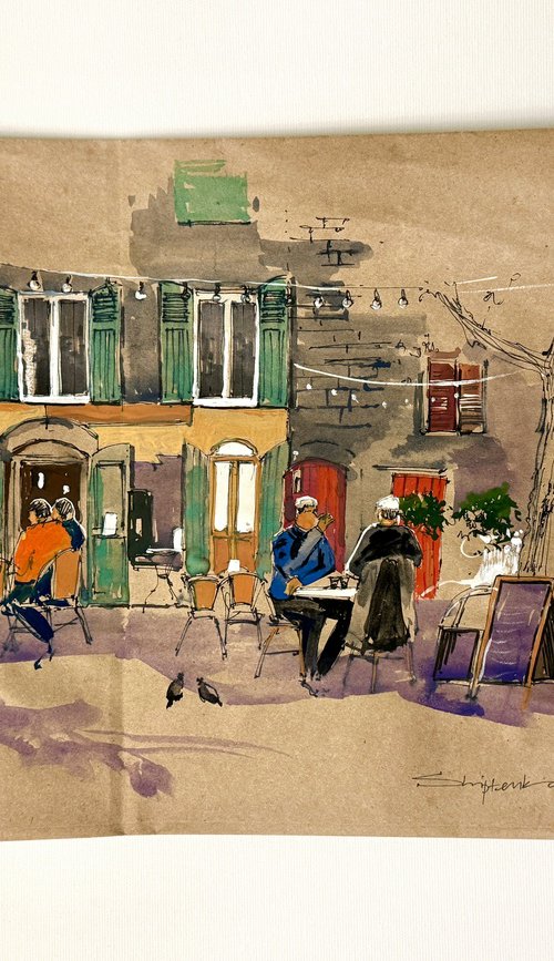 Cafes in Barcelona by Bogdan Shiptenko