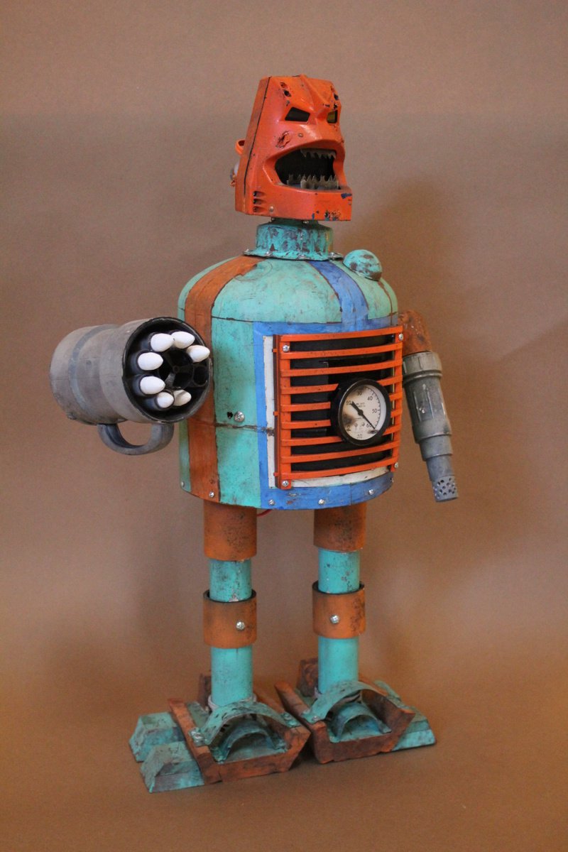 Surrealistic Still Life Sculpture By Ken Vrana, 14 X 32", Screech, Original Artwork