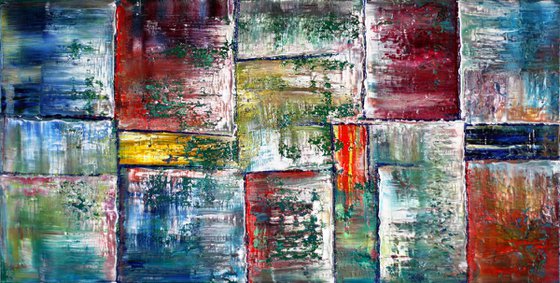 "Thaw Me Out" - FREE SHIPPING to the USA - Original PMS Abstract Oil Painting On Canvas