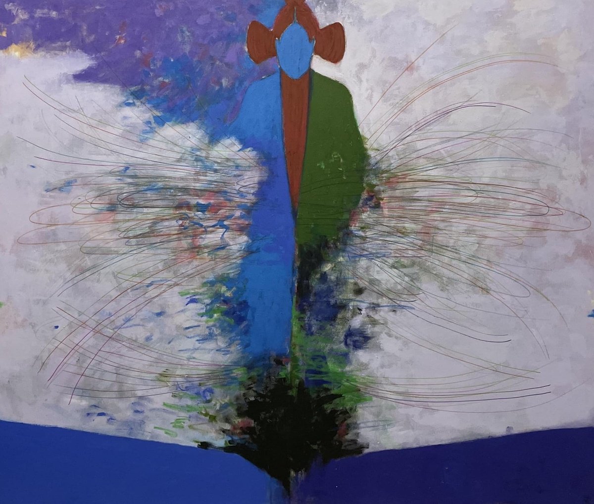 Abstract Painting By Gela Mikava, 63 X 54, Pos-Alienation Series, Original Artwork