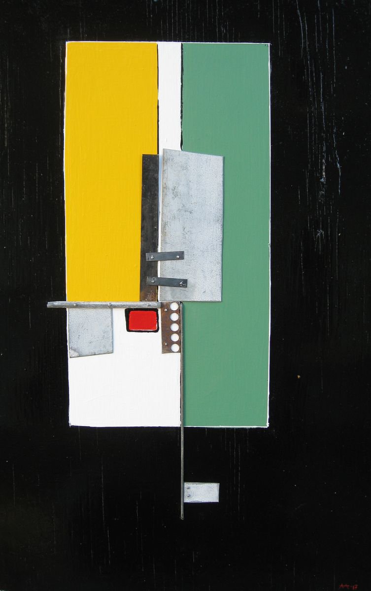 Geometric Abstract Painting By Mark Mazurczyk, 12 X 19", Os. 3, Original Artwork