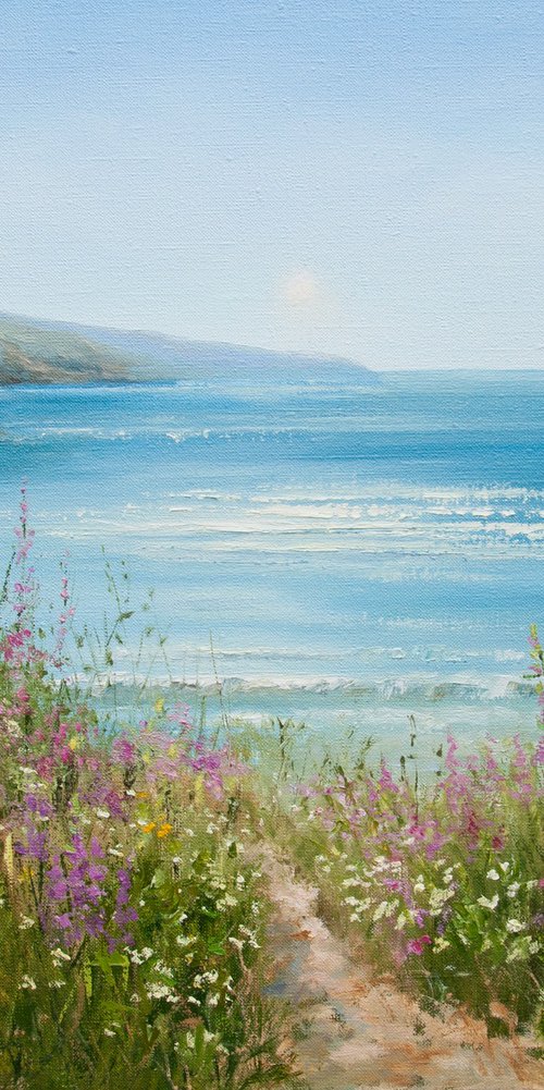Wildflowers by the Ocean by Tetiana Vysochynska
