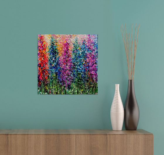 Bella Fresca Abstract Flowers  by OLena Art