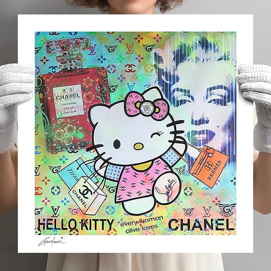 Hello Kitty Chanel -  Paper - Giclee print