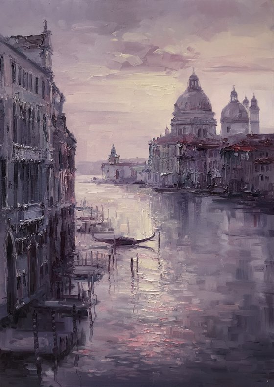 "Morning in Venice" original oil painting 70x50