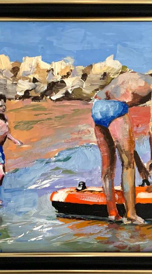 Father, son an the beach. by Vita Schagen