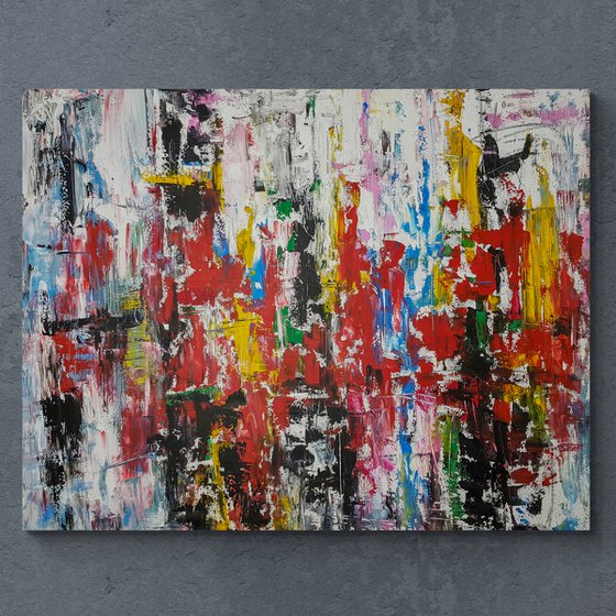 Onyto (XXXL) - Large Abstract Painting (H)150x(W)190 cm.