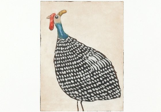 a stack of Guinea Hens