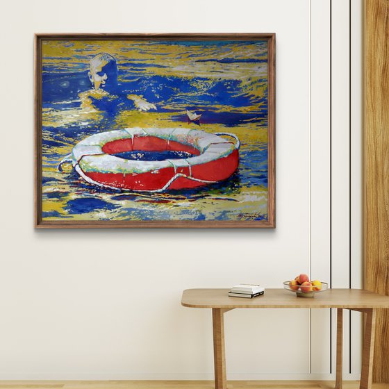 Lifebuoy in the Sea